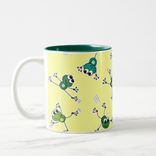 Frog Collage Two_Tone Coffee Mug