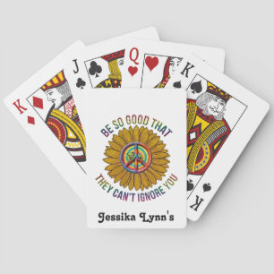 Frog Colorful Positive Custom Hippie Personalize Poker Cards