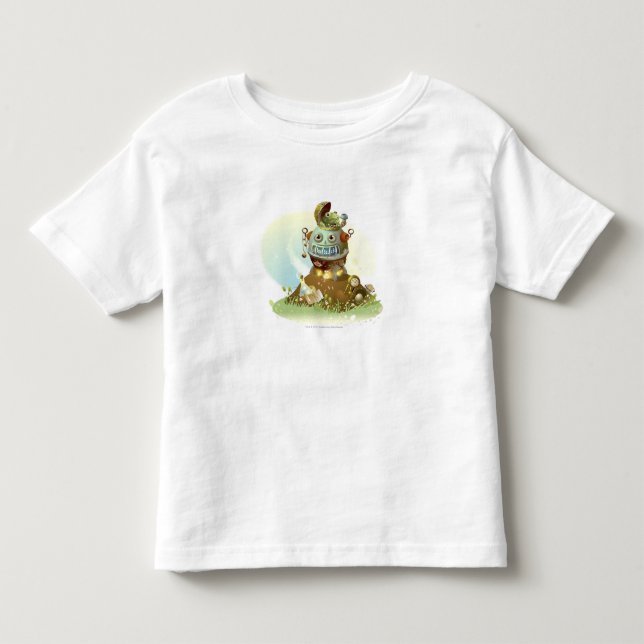 Frog coming out from an UFO Toddler T-shirt (Front)