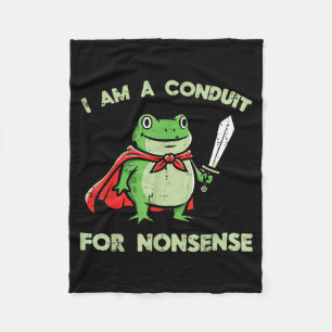 Frog Conduit for Nonsense Funny Meme Animal Men Fleece Blanket
