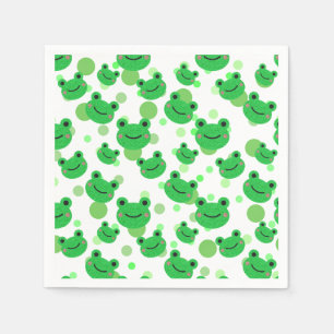 Frog Confetti Kids Birthday Party Napkins