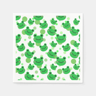 Frog Confetti Kids Birthday Party Napkins