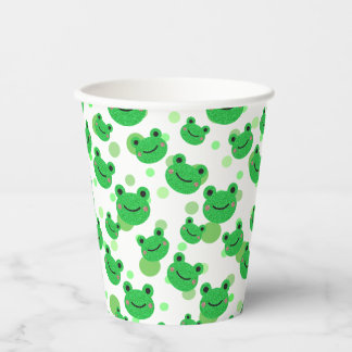 Frog Confetti Kids Birthday Party Paper Cups