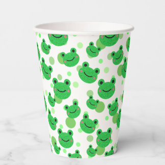Frog Confetti Kids Birthday Party Paper Cups
