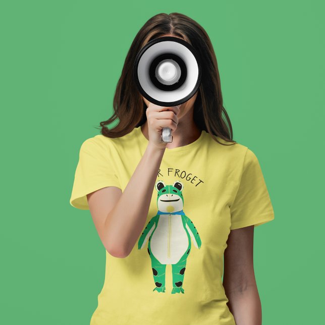 Frog Costume Protester Custom Slogan Graphic T-Shirt (Creator Uploaded)