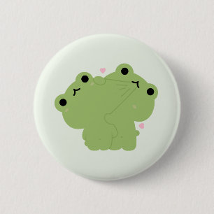 Frog Couple Button