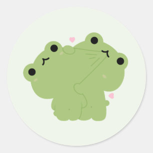 Frog Couple Classic Round Sticker