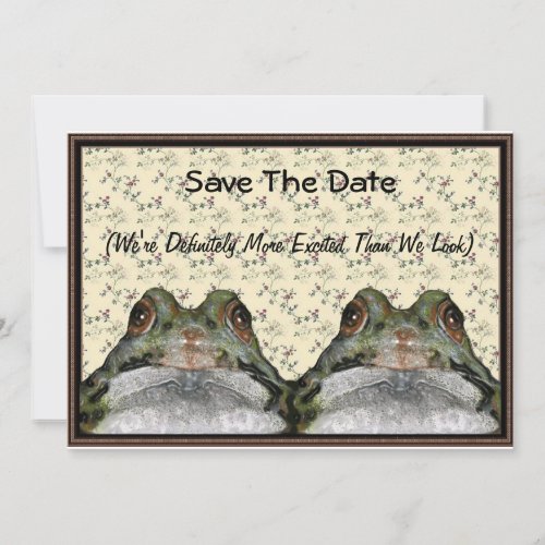 Frog Couple Cute Funny Save the Date Art Save The Date