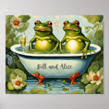 Frog Couple Garden Bath