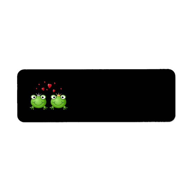 Frog Couple with hearts. Label (Front)