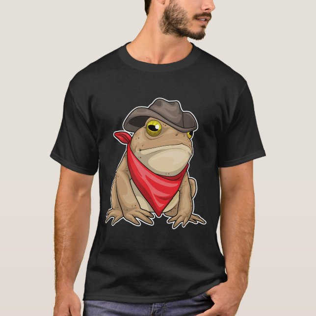 Frog Cowboy Cowboy hat T-Shirt (Front)