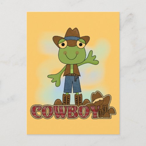 Frog Cowboy T_shirts and Gifts Postcard