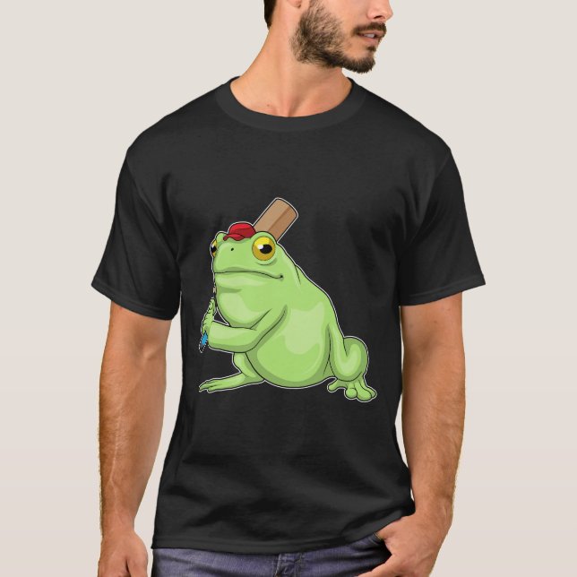 Frog Cricket Cricket bat T-Shirt (Front)