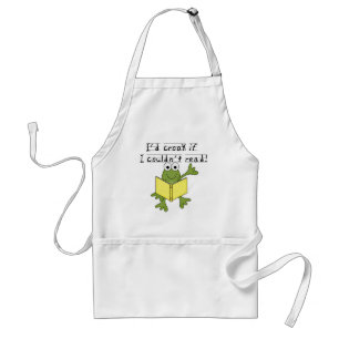 Frog Croak If I Couldn't Read Tshirts and Gifts Adult Apron