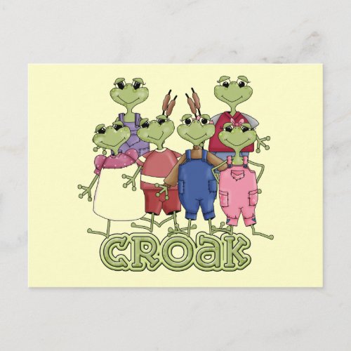 Frog Croak Tshirts and Gifts Postcard