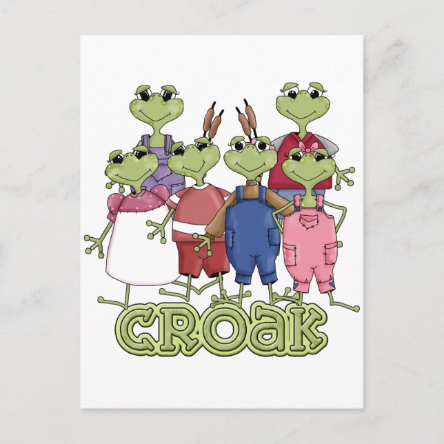 Frog Croak Tshirts and Gifts Postcard (Front)