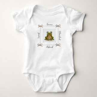 Frog Crochet Baby Bodysuit Personalize