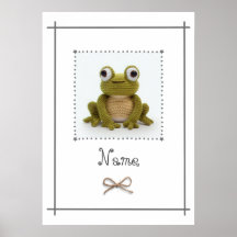 Frog Crochet Baby Nursery Wall Art Custom