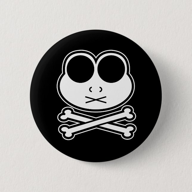 Frog Cross Bone - Cutout Button (Front)