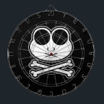 Frog Cross Bone  Dart Board<br><div class="desc">Original vector art of a frog cross bone.</div>