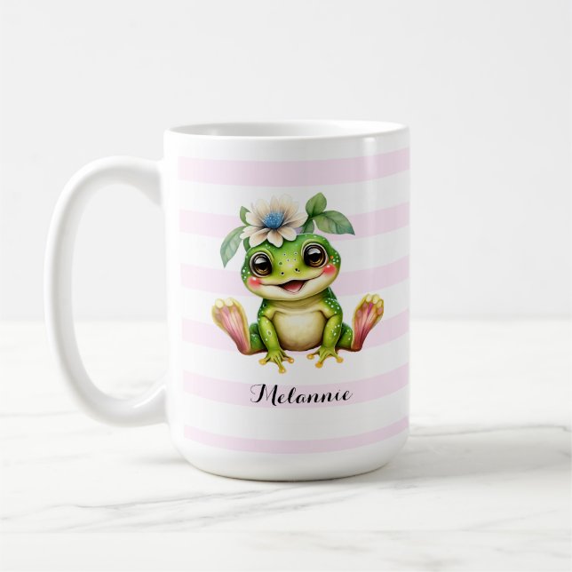 Frog Custom Cute Coffee Mug (Left)