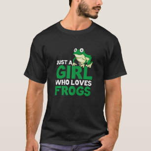 Frog Cute Kids Just A Girl Who Loves Frogs T-Shirt