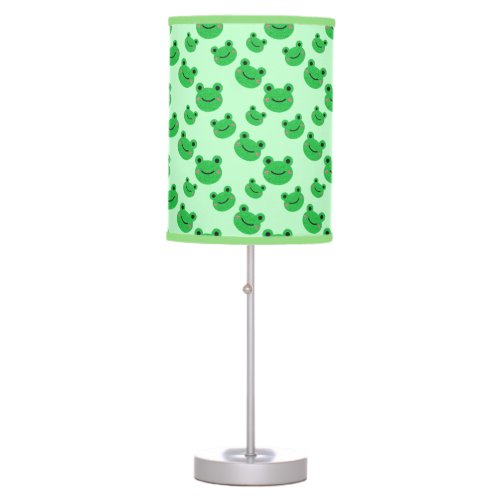 Frog Cute Pattern Green Decor Kids Bedroom Nursery Table Lamp