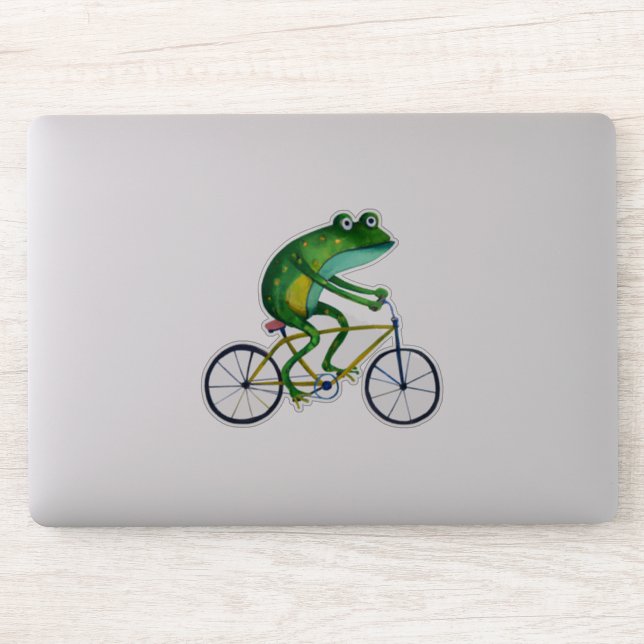 Frog cyclist sticker (Computer)