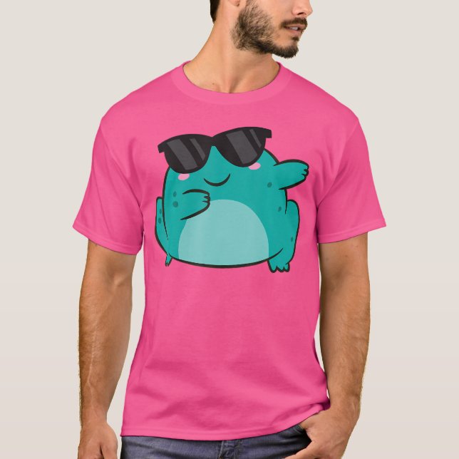 Frog Dabbing Toad Animal Funny Dabbing Frog T-Shirt (Front)