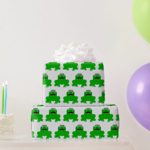 Frog Design Any Colour Background Wrapping Paper