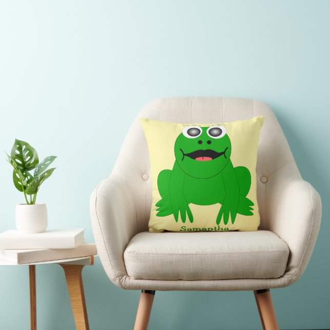 Frog Design Personalised Throw Pillow (Chair)