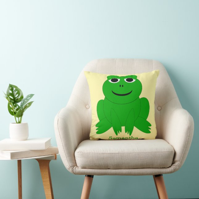 Frog Design Personalised Throw Pillow (Chair)