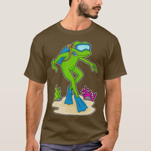 Frog Diver Swimming fins T_Shirt