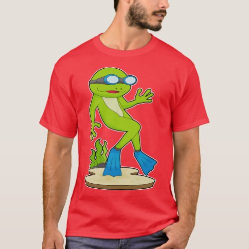 Frog Diver Swimming goggles T_Shirt