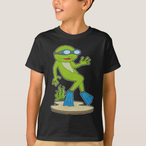 Frog Diver Swimming goggles T_Shirt