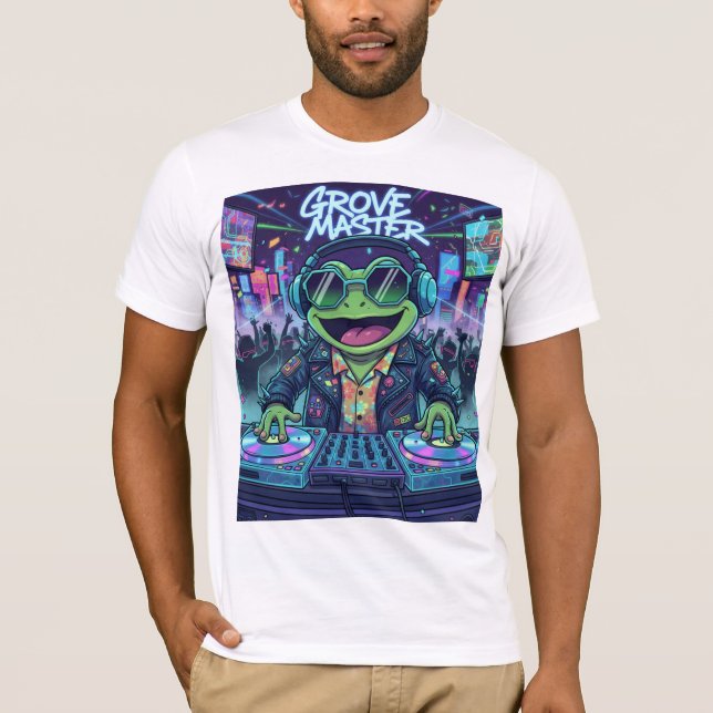 Frog DJ T-Shirt | Funny Rave Party Tee| EDM lovers (Front)