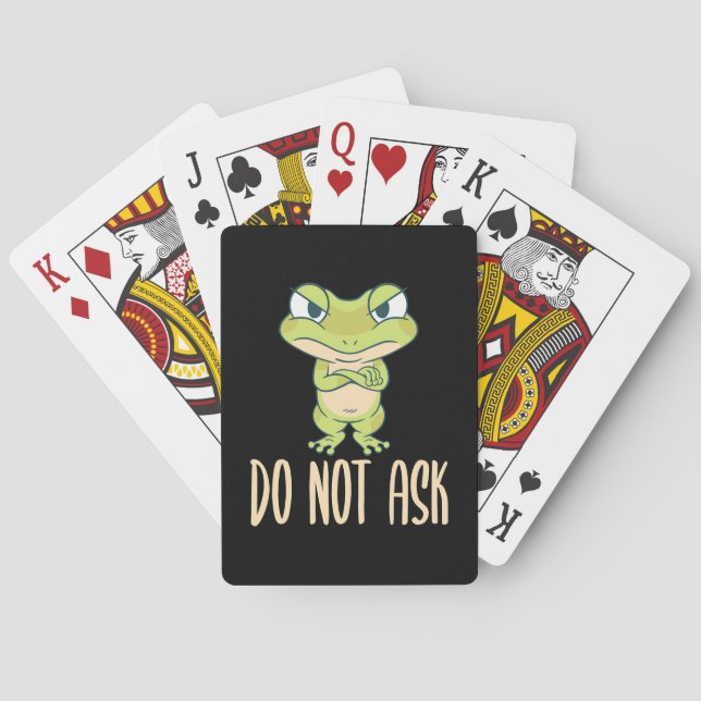 Frog Do Not Ask Poker Cards (Back)