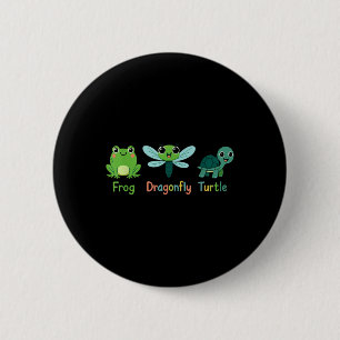 Frog Dragonfly Turtle Humor Subtle Political _1  Button