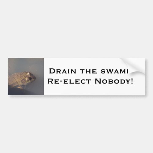 frog Drain the swamp Bumper Sticker