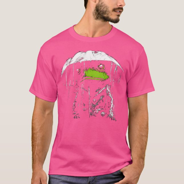 Frog Drawing Animal Art Frog T-Shirt (Front)