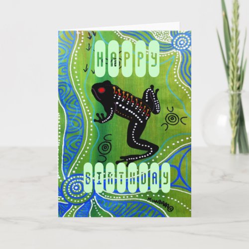 Frog Dreaming Birthday Card