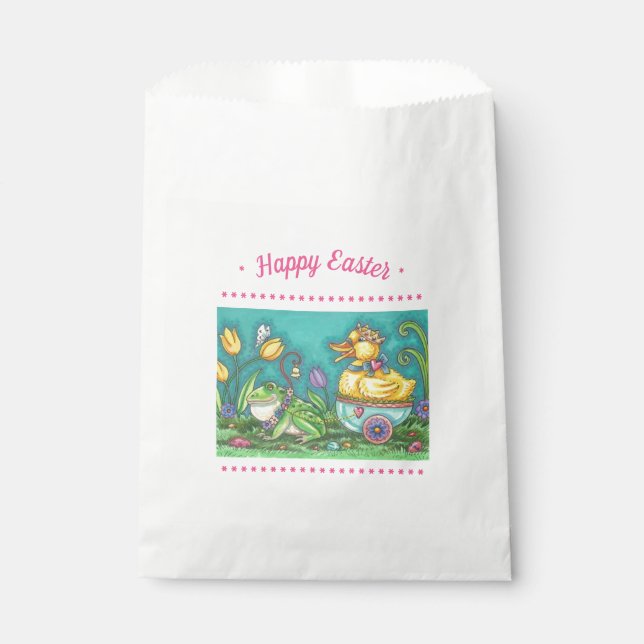 FROG & DUCK PRINCE, EASTER EGG FAVOR BAGS White (Front)