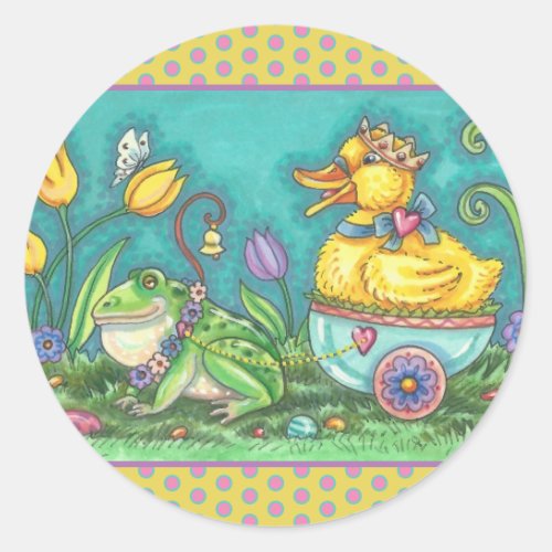 FROG  DUCK PRINCE SPRING EASTER STICKERS Sheet