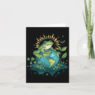 Frog Earth Day Frog Earth Day Green Themed Card
