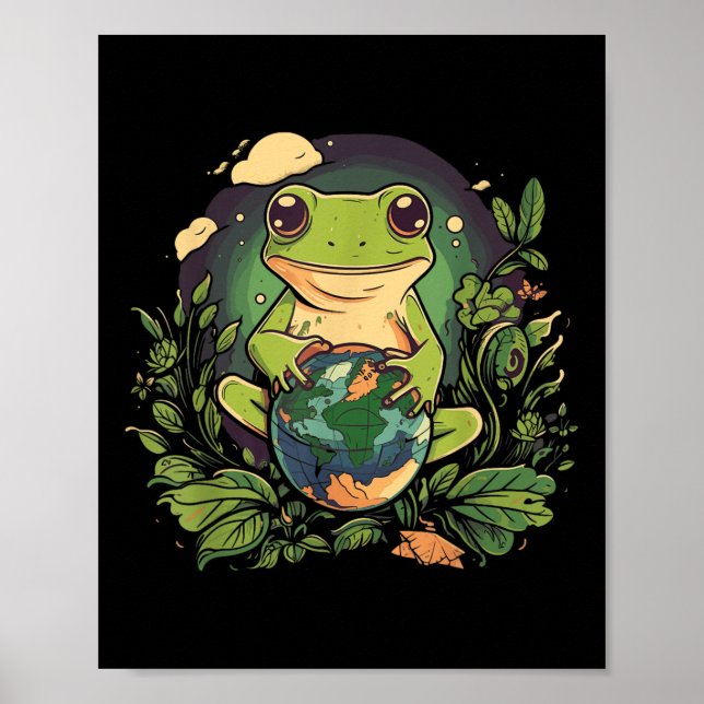 Frog Earth Day  Poster (Front)