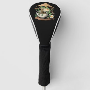 Frog Eating Ramen Kawaii Neko Japanese Noodles  Golf Head Cover
