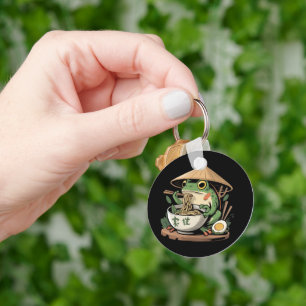Frog Eating Ramen Kawaii Neko Japanese Noodles  Keychain