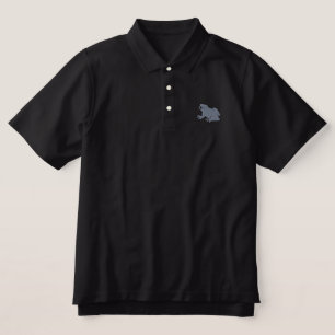 Frog embroidered design embroidered polo shirt