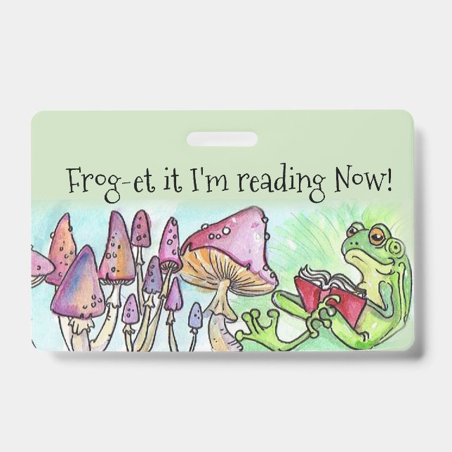 Frog-et It! Storybook Reading Frog Badge (Front)
