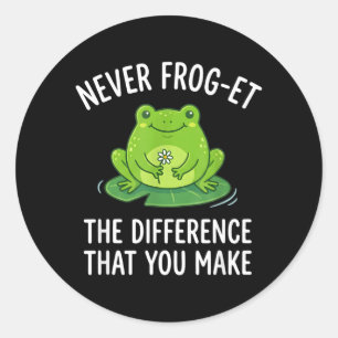 Frog-Et The Difference That You Make Funny Frog Classic Round Sticker